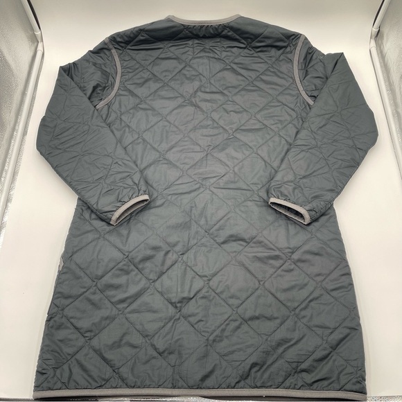 LL Bean Lightweight Quilted Chore Coat Women Small Black Jacket Barn Utility - Picture 15 of 15